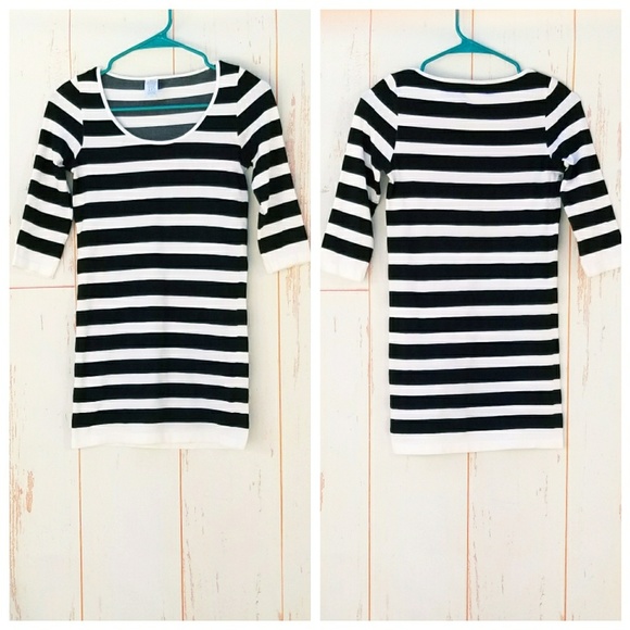Tops - Black and white striped top